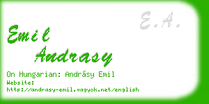 emil andrasy business card