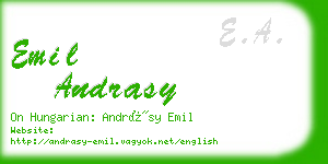 emil andrasy business card